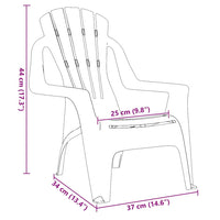 Sedie Giardino 2pz Bambini Arancioni 37x34x44 PP Aspetto Legno 364742