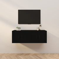 Mobili Porta TV a Parete 2 pz Nero 57x34,5x40 cm 3188335