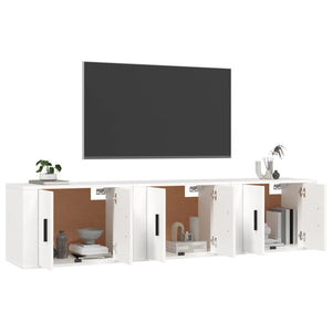 Mobili Porta TV a Parete 3 pz Bianco 57x34,5x40 cm 3188342