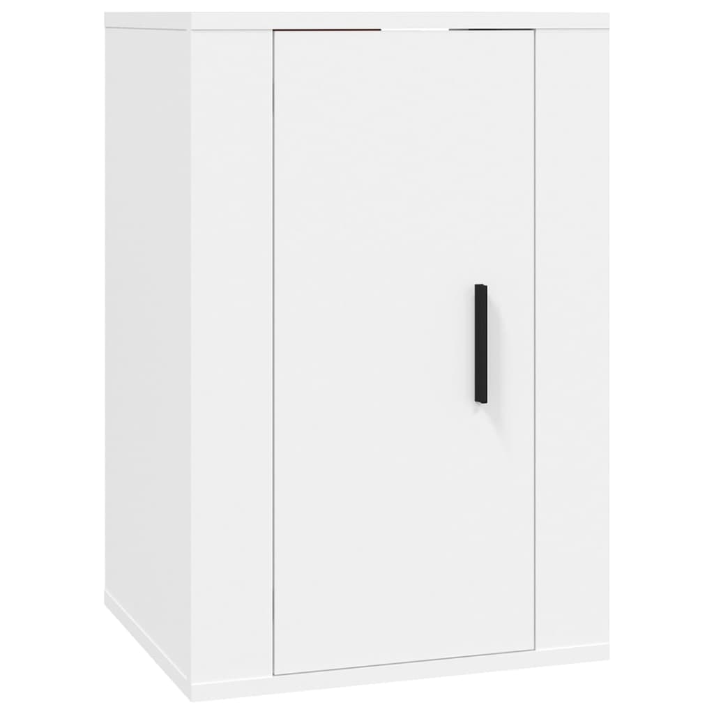 Set Mobili Porta TV 3 pz-Set di 3 Credenza per TV Bianco in Legno Multistrato 431489