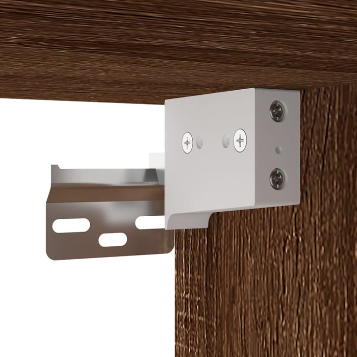 Set Mobili Porta TV 2 pz-Set di 2 Credenza per TV Rovere Marrone in Legno Multistrato 399293