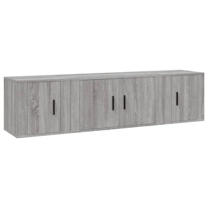 Set Mobili Porta TV 3 pz Grigio Sonoma in Legno Multistratocod mxl 100771