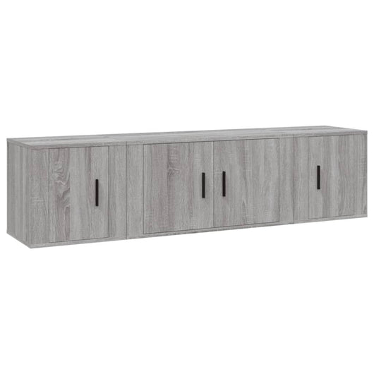 Set Mobili Porta TV 3 pz Grigio Sonoma in Legno Multistratocod mxl 100771