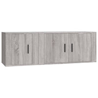 Set Mobili Porta TV 2 pz Grigio Sonoma in Legno Multistratocod mxl 100735