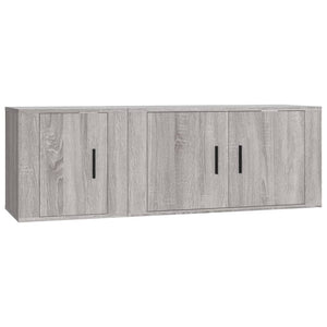 Set Mobili Porta TV 2 pz Grigio Sonoma in Legno Multistratocod mxl 100735