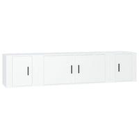 Set Mobili Porta TV 3 pz Bianco in Legno Multistrato 3188414