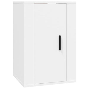 Set Mobili Porta TV 3 pz-Set di 3 Credenza per TV Bianco in Legno Multistrato 650574