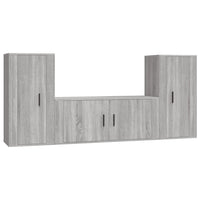 Set Mobili Porta TV 3 pz Grigio Sonoma in Legno Multistrato 3188540