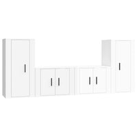 Set di Mobili Porta TV 4 pz Bianco Lucido in Legno Multistratocod mxl 124705