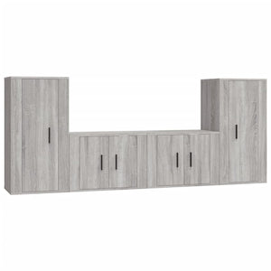Set di Mobili Porta TV 4 pz Grigio Sonoma in Legno Multistratocod mxl 76832