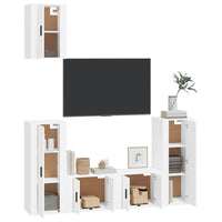 Set di Mobili Porta TV 5 pz Bianco in Legno Multistratocod mxl 100796