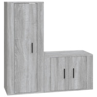 Set Mobili Porta TV 2 pz Grigio Sonoma in Legno Multistrato 3188724