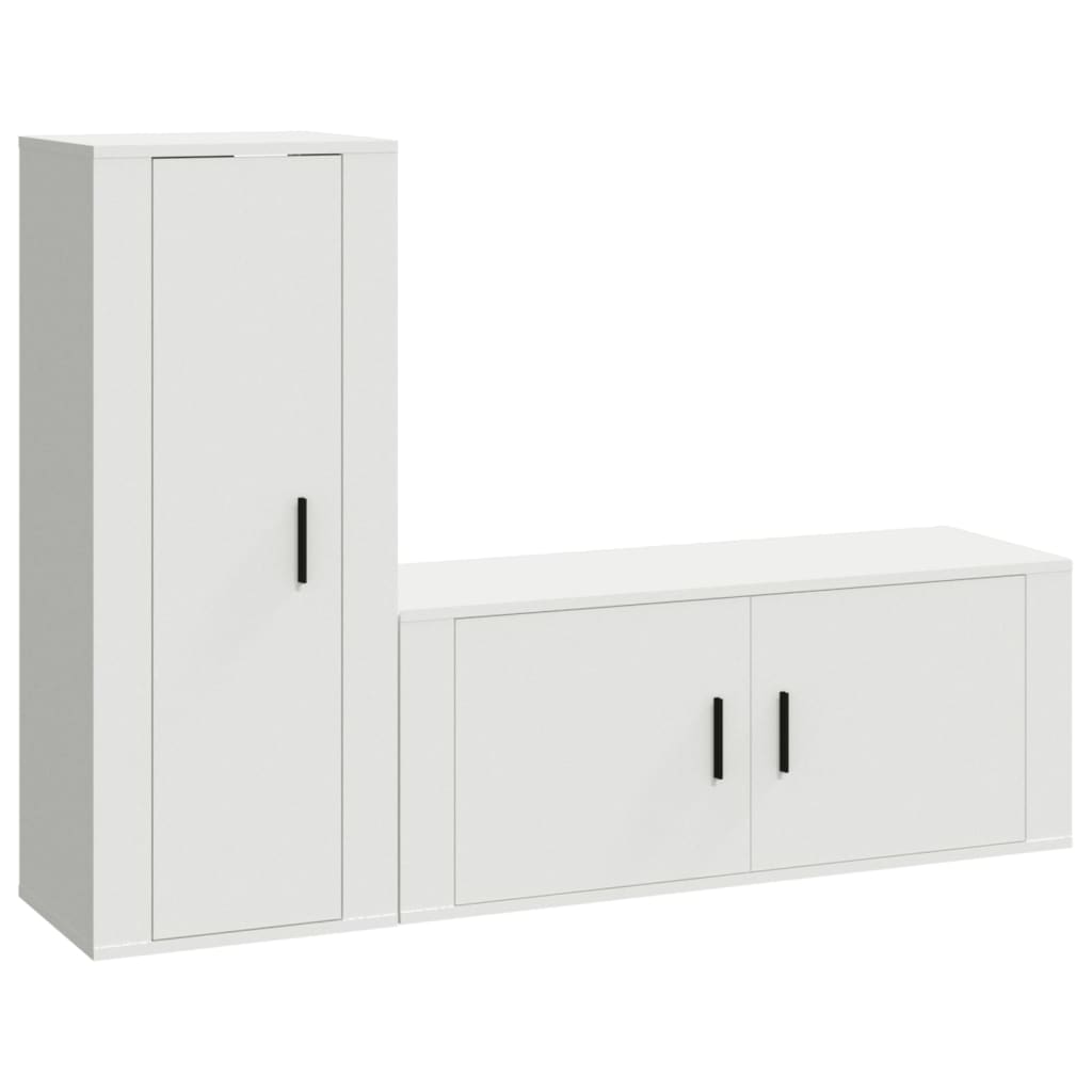Set di Mobili Porta TV 2 pz Bianco in Legno Multistratocod mxl 77287