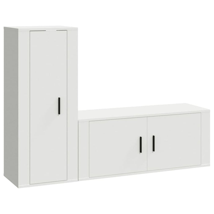Set di Mobili Porta TV 2 pz Bianco in Legno Multistratocod mxl 77287