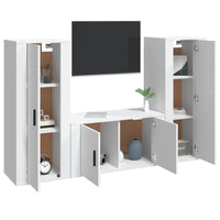 Set Mobili Porta TV 3 pz Bianco in Legno Multistrato 3188750
