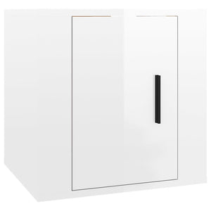 Set di Mobili Porta TV 7 pz Bianco Lucido in Legno Multistrato 3188824