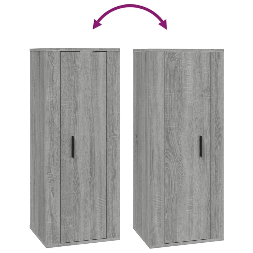 Set di Mobili Porta TV 4 pz Grigio Sonoma in Legno Multistrato 3188852
