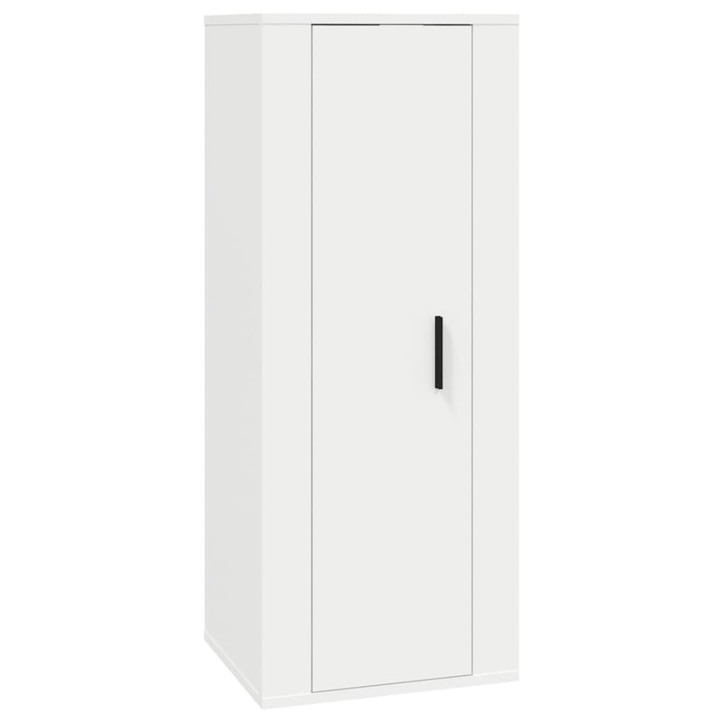 Set Mobili Porta TV 8pz Bianco in Legno Multistrato 3188854