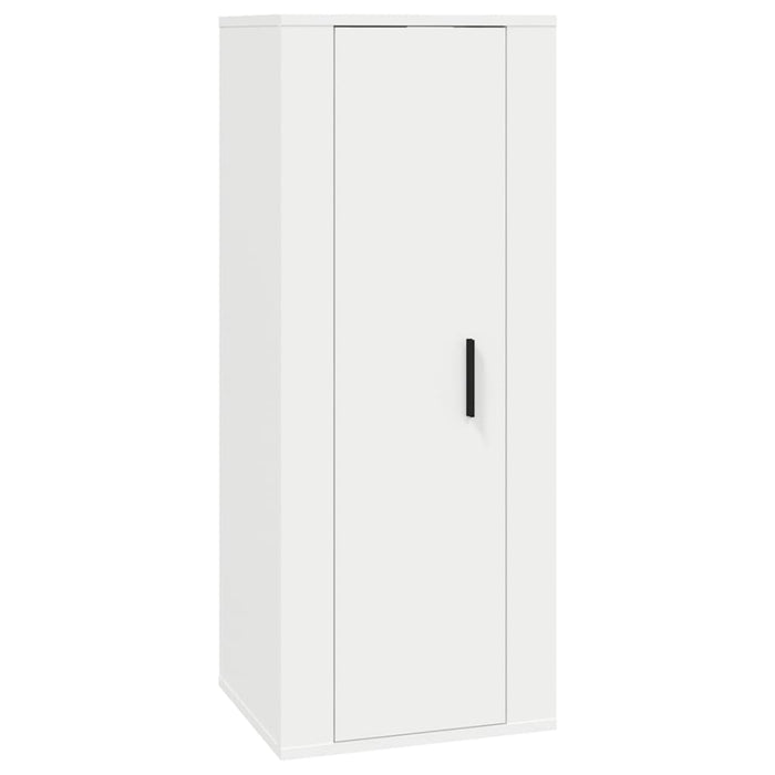 Set Mobili Porta TV 8pz Bianco in Legno Multistrato 3188854