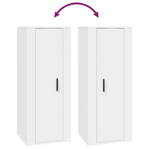 Set Mobili Porta TV 8pz Bianco in Legno Multistrato 3188854