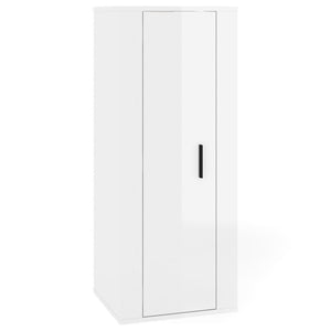 Set di Mobili Porta TV 7 pz Bianco Lucido in Legno Multistrato 3188872
