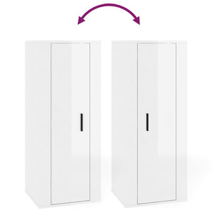 Set di Mobili Porta TV 7 pz Bianco Lucido in Legno Multistrato 3188872