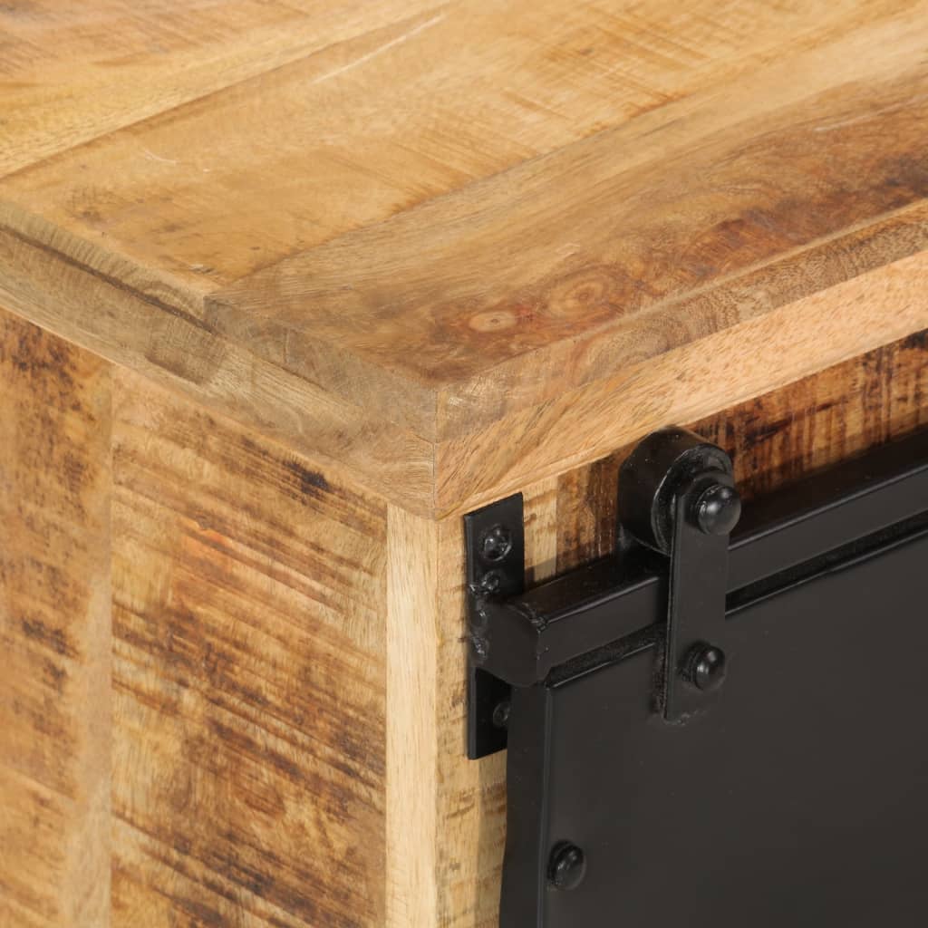Credenza buffet cassettiera mobile contenitore organizer cucina soggiorno soggiorno 80 x 30 x 55 cm legno massello di mango grezzo marrone 02_0029652