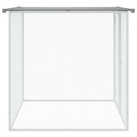 Recinto per pollaio con gabbia per polli con tetto leggero 103 x 98 x 90 cm in acciaio zincato grigio 02_0043981
