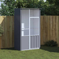 Gabbia per Uccelli Antracite 115x78x200 cm in Acciaio Zincatocod mxl 119195