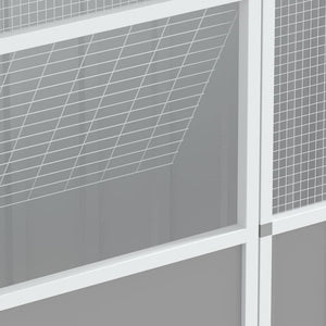 Gabbia per Uccelli Grigia 115x78x200 cm in Acciaio Zincato