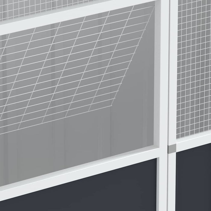 Gabbia per Uccelli Antracite 215x78x200 cm in Acciaio Zincato 172344