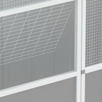 Gabbia per Uccelli Grigia 215x78x200 cm in Acciaio Zincato 172345