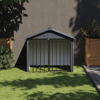 Casetta per Cani con Tetto Nero 117x103x102 cm Acciaio Zincato 172346