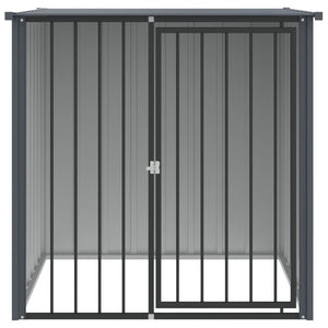 Cuccia per cani con tetto 110 x 103 x 109 cm acciaio zincato nero 02_0043513