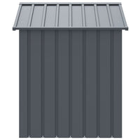 Casetta Cani con Tetto Antracite 117x103x123 cm Acciaio Zincato