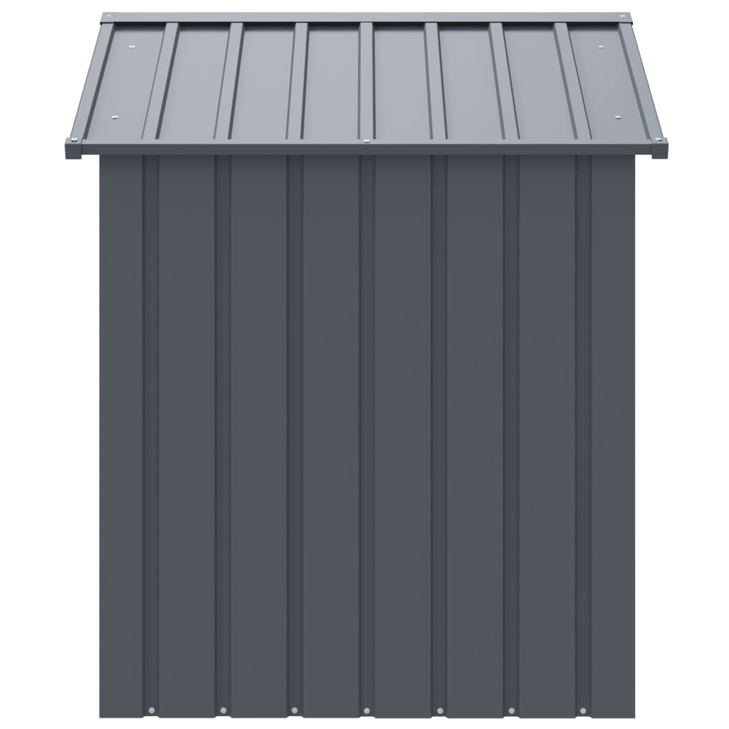 Cuccia per cani con tetto in acciaio zincato antracite 02_0043515