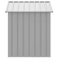 Casetta Cani Tetto Grigio Chiaro 117x103x123 cm Acciaio Zincato 172350