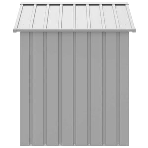 Casetta Cani Tetto Grigio Chiaro 117x103x123 cm Acciaio Zincato 172350