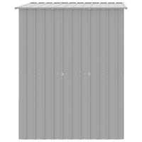 Cuccia per cani con tetto trasparente, acciaio zincato grigio 02_0043532