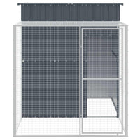 Pollaio recinto gabbia galline con recinto 165 x 251 x 181 cm acciaio zincato antracite 02_0043952