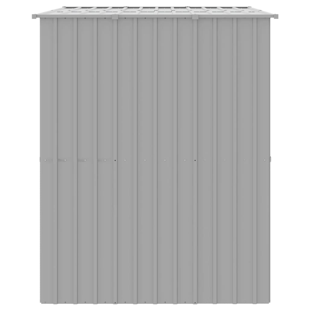 Casetta Cani Tetto Grigio Chiaro 214x153x181 cm Acciaio Zincato 172372