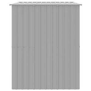 Casetta Cani Tetto Grigio Chiaro 214x153x181 cm Acciaio Zincato 172372