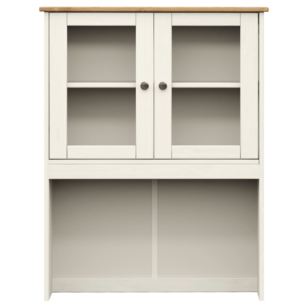 Credenza VIGO Bianca 78x40x175 cm in Legno Massello di Pino 3188305