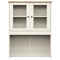 Credenza VIGO Bianca 78x40x175 cm in Legno Massello di Pino 3188305