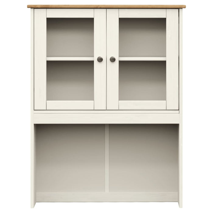 Credenza VIGO Bianca 78x40x175 cm in Legno Massello di Pino 3188305