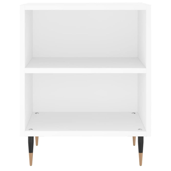 Comodini 2 pz Bianchi 40x30x50 cm in Legno Multistrato 826765