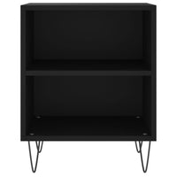 Comodini 2 pz Neri 40x30x50 cm in Legno Multistrato 826783