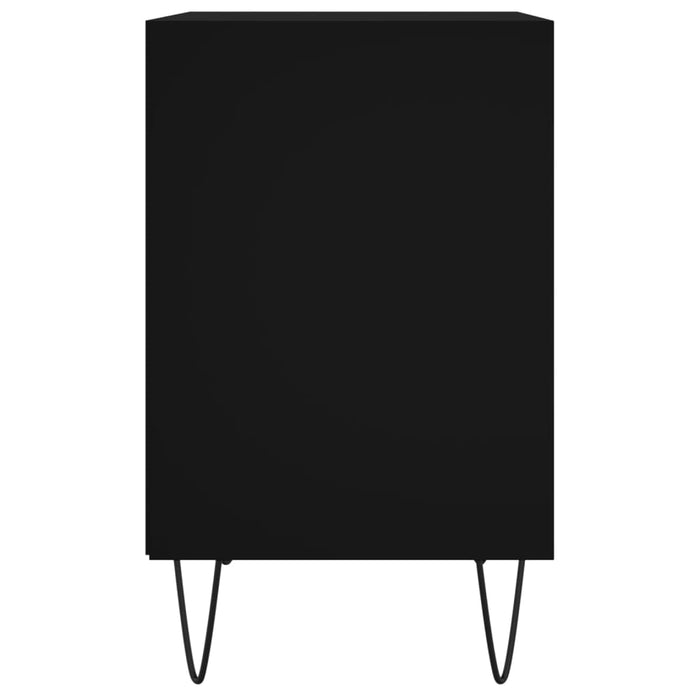 Comodini 2 pz Neri 40x30x50 cm in Legno Multistrato 826783