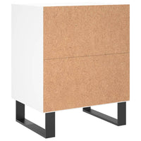 Comodini 2 pz Bianchi 40x30x50 cm in Legno Multistrato 826797