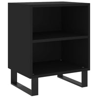 Comodino Nero 40x30x50 cm in Legno Multistrato 826798